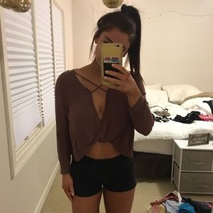 Urban Outfitters plum blouse